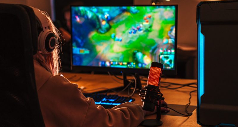 Image of a girl gaming