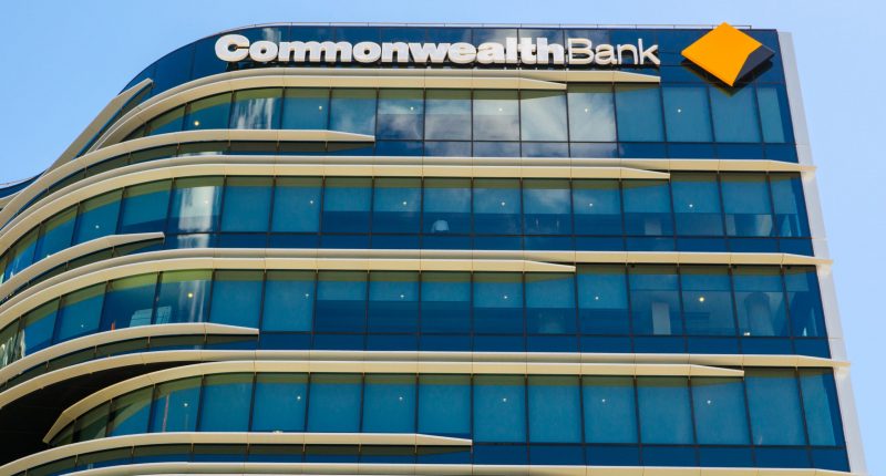 Office building with the Commonwealth Bank logo