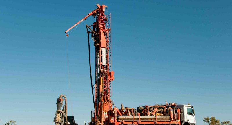 Drill rig in Australian outback