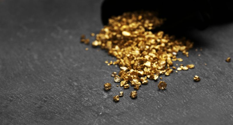 Scattered gold nuggets