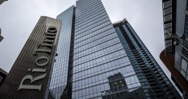 Logo of Rio Tinto on a building in Montreal