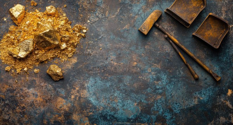 Gold mining equipment and gold powder