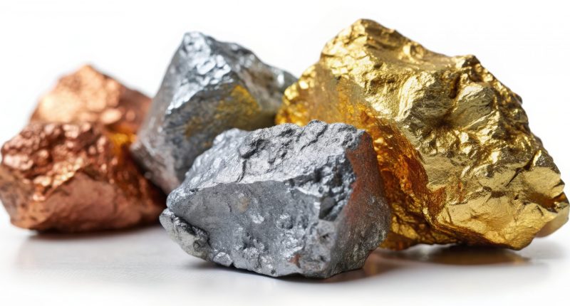 Lumps of precious and base metals