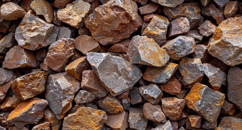 Image of a pile of bauxite rocks