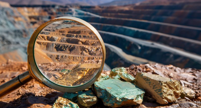 Gold ore from an open pit mine