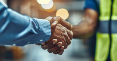 Two men shaking hands