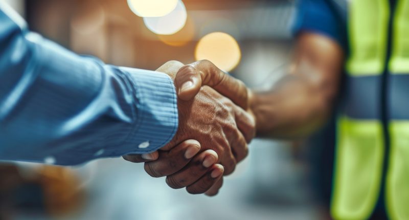 Two men shaking hands