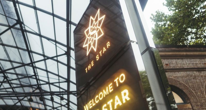 A Star Entertainment Group sign postage at the front of one of the casino operator's Queensland buildings.