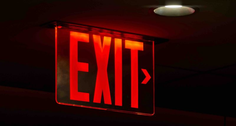 Exit sign