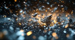 AI image of close up metals including titanium