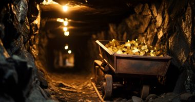 Image of a mine full of gold