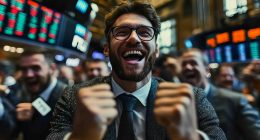 Excited trader