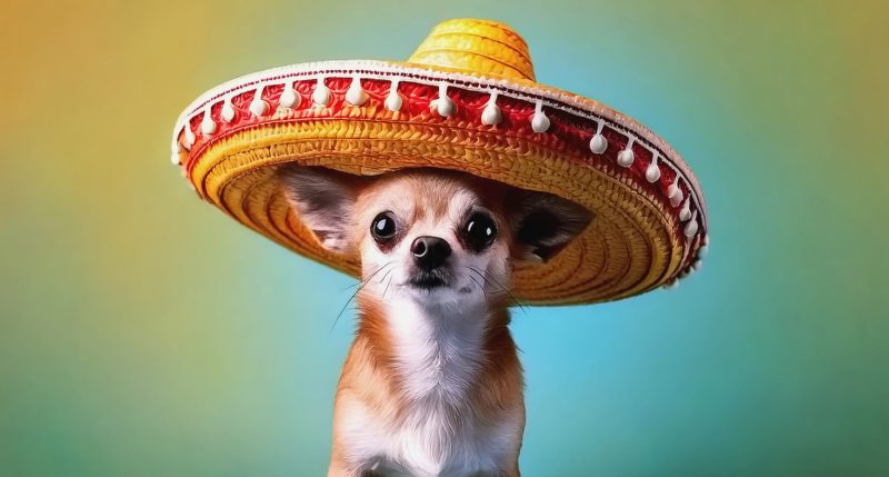 Chihuahua in a sombrero