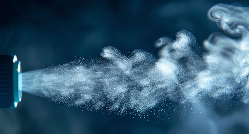 Closeup of an inhaler