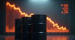 Brent falling concept