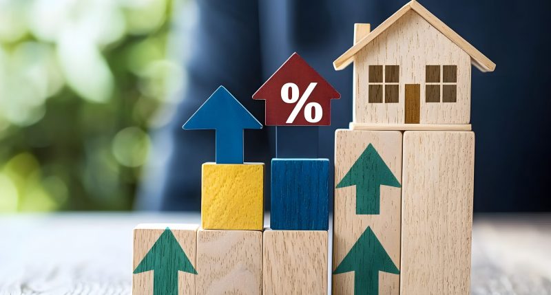 Wooden blocks signifying a house