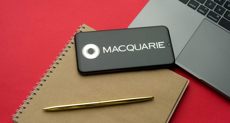 Macquarie logo on a phone