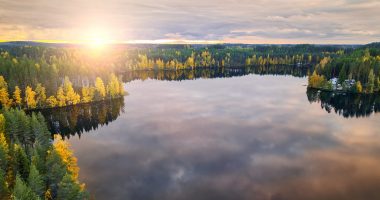 Harvinjarvi lake in Finland