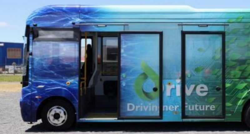 Pure hydrogen bus which runs on hydrogen fuel