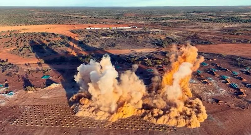 A blast explosion operated by New Murchison Gold at Crown Prince.