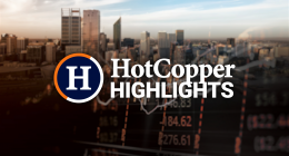 The Market Online graphic with ASX-branded charts and the text "HotCopper Highlights" centred in white.