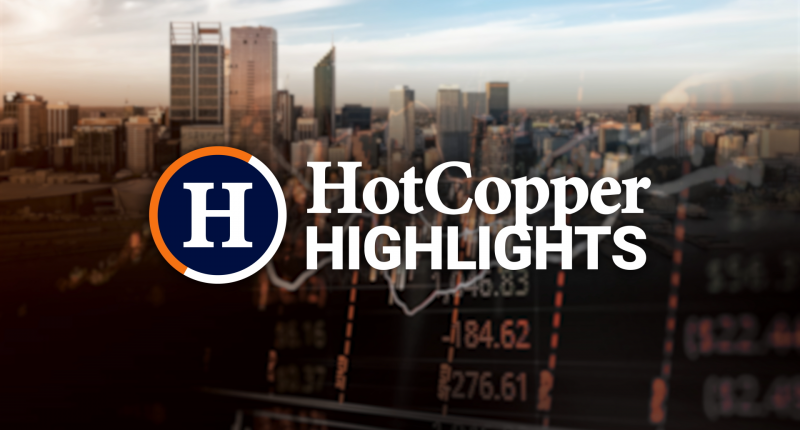 The Market Online graphic with ASX-branded charts and the text "HotCopper Highlights" centred in white.