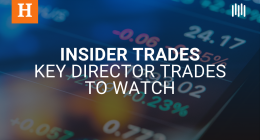 A HotCopper-branded graphic image which reads "Insider Trades: Key director trades to watch" in front of an ASX-themed image which has been faded.