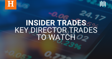 A HotCopper-branded graphic image which reads "Insider Trades: Key director trades to watch" in front of an ASX-themed image which has been faded.