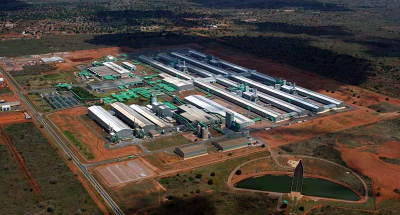 The Mozal smelter owned by South32 as seen by above.