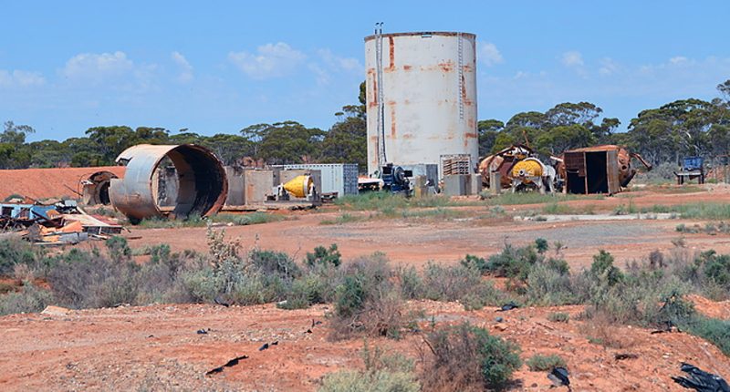An old silo at the Radio Gold Mine in Yilgarn