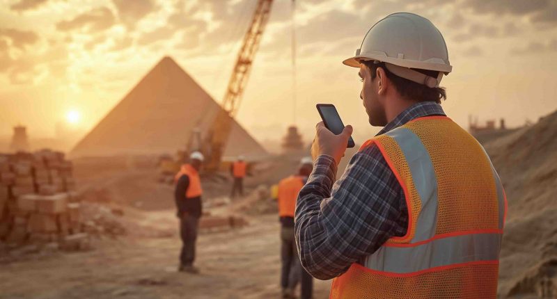 Egypt mining construction concept