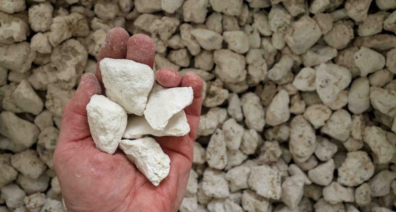 Magnesium held in a hard worker's hand