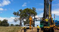 Kula Gold's drilling rigs on-site.