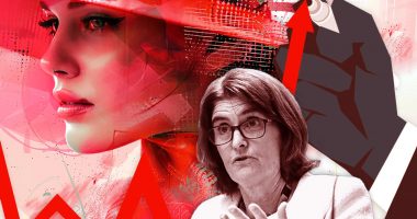 Michele Bullock appears alongside a Melbourne Cup racegoer and an inflation graph going up.