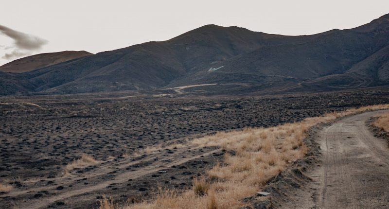 Dirt Road Leading to "W" Landmark on Burt Hill Overlooking Winnemucca, Nevada