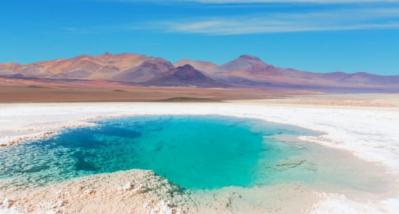 Salt desert in the Jujuy Province, Argentina