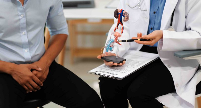 Prostate cancer examination discussion concept