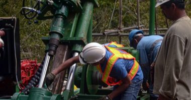 Celsius Resources workers at the Maalinao-Caigutan-Biyog MCB project.