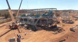 Construction at the Mt Marion lithium mine near Kalgoorlie-Boulder.