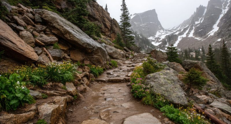 Mountain Trail Emerald Lake Path.