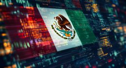 Mexico flag market concept