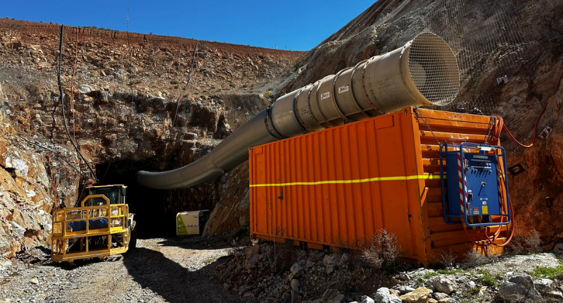 Working gear at the Radio Mine owned by WIN Metals