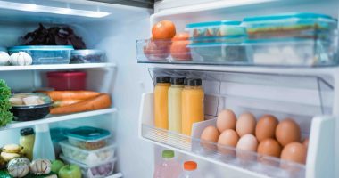 Interior of a fridge. Who's actually looks like that? Definitely not mine