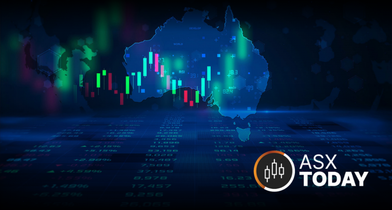 The ASX Today feature image with a blue Australia silhouette (STOCK) beside The Market Link column branding.