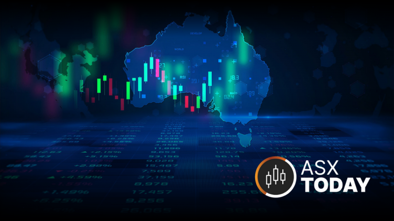 The ASX Today feature image with a blue Australia silhouette (STOCK) beside The Market Link column branding.