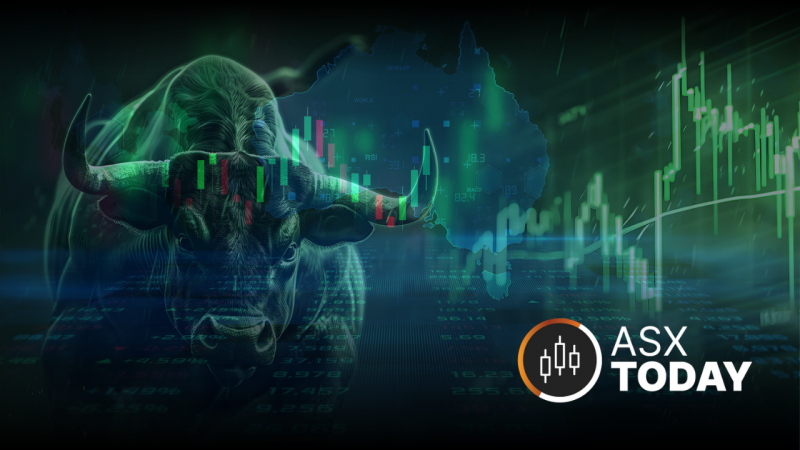 The ASX Today feature image with a green bull silhouette (RISE) beside The Market Link column branding.