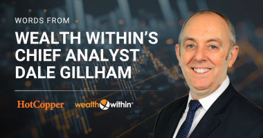 Dale Gillham's photo, and wording 'Words from Wealth Within's Chief Analyst Dale Gillham.
