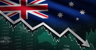 ASX market down concept