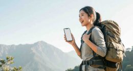 Flexiroam concept traveller using global eSIM network